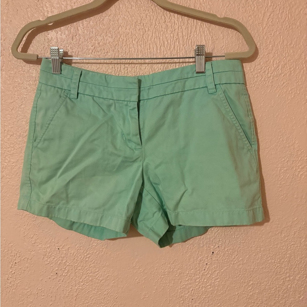 J. Crew Mint Green Cotton Chino Shorts